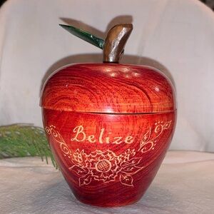 Red Belize Decorative Wood Apple